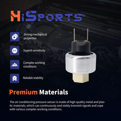 HiSport A/C Clutch Cycle Switch - Compatible with Buick Century Electra Chevrolet Astro Bel Air GMC C1500/C2500 Pickup Pontiac 6000 Acadian Bonneville Replaces SW 1122C