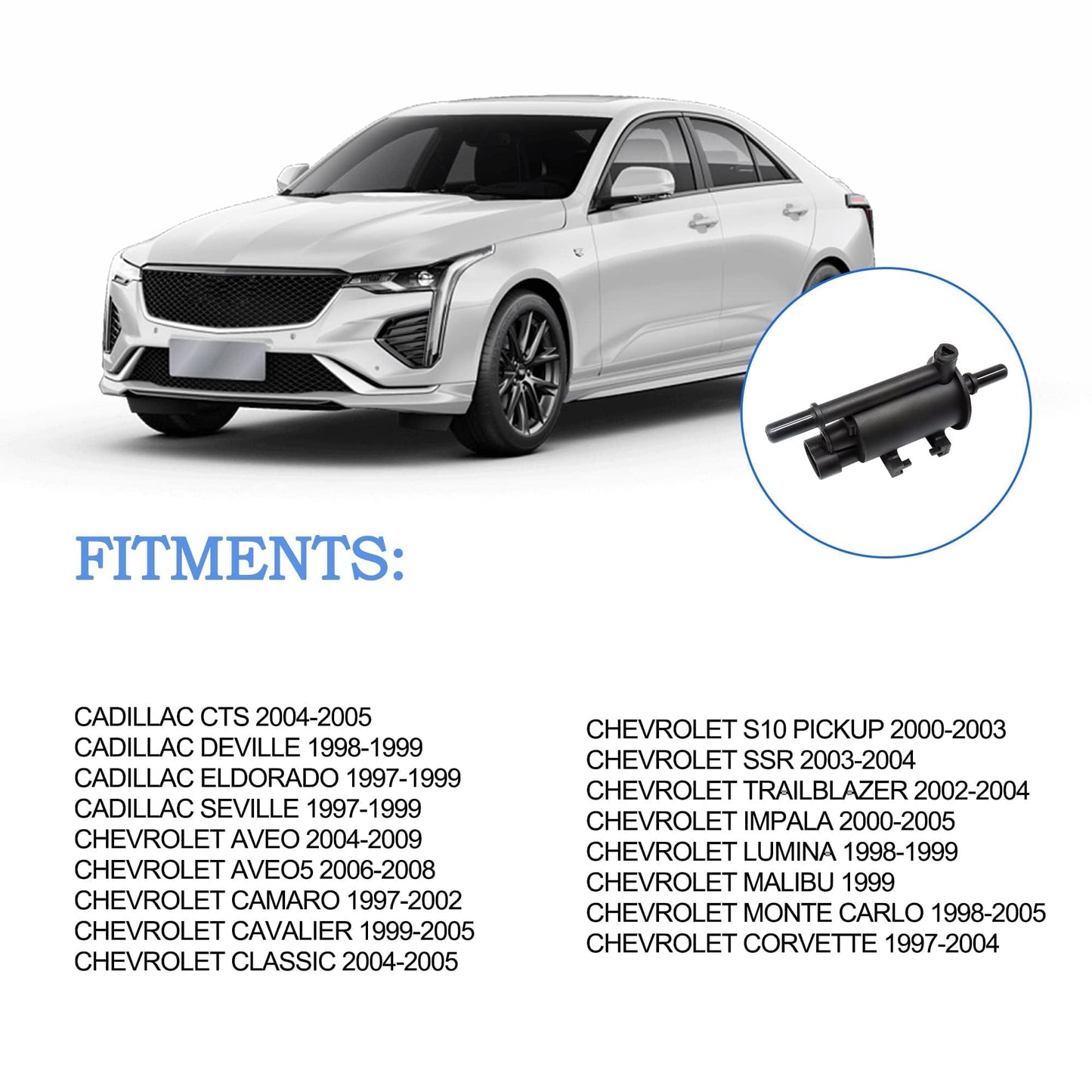HiSport Vapor Canister Purge Valve Solenoid 911-035 - Compatible with Mini Cooper Buick LeSabre Park Avenue Regal Riviera Cadillac CTS Eldorado Chevrolet S10 Trailblazer