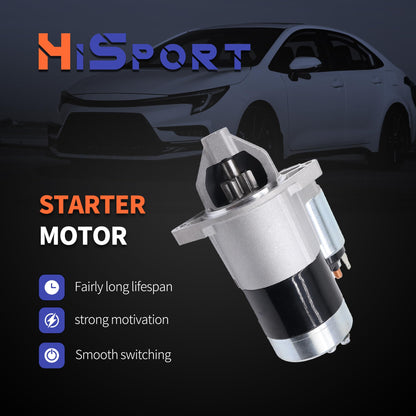 HiSport 1G023-63010 New Starter Motor 12V 8-Tooth - Compatible with Kubota Engines Compatible with Grasshopper 325d 0.9 2012 / 722d 0.9 2012 / 722d Mowers - Replace 19107