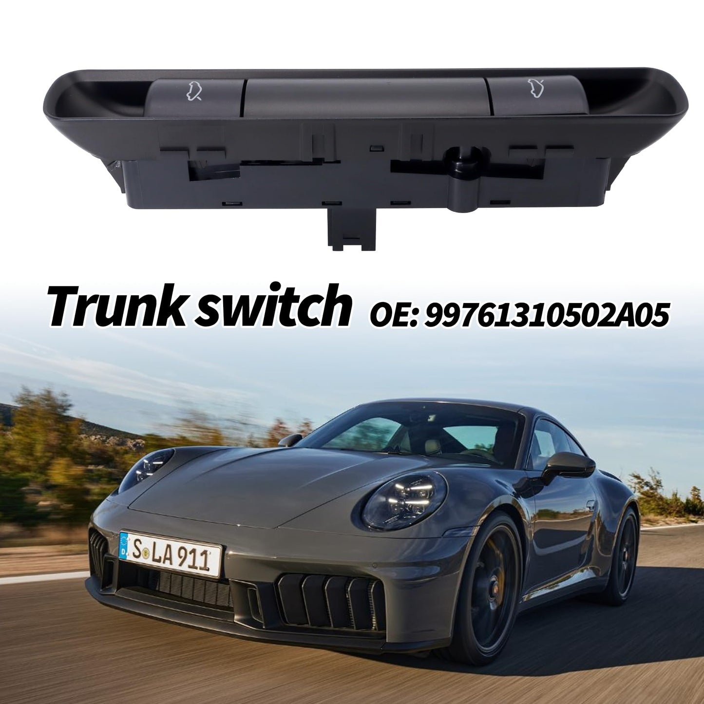 HiSport 99761310502A05 Hood Decklid Release Switch - Compatible with Porsche 911 2005-2013 Boxster 2005-2012 Cayman 2006-2012