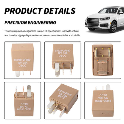 HiSport Relay 95230-2P030 4 Pins 12V 35A Automotive Power Relay Compatible with Hyundai Ioniq 2017-2020, Palisade 2020; Replacement for Kia Optima 2012