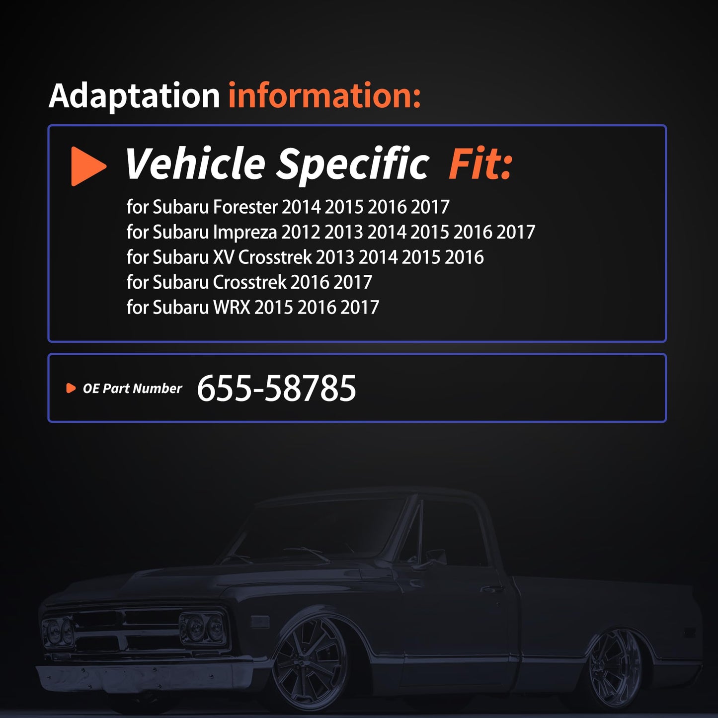 HiSport Manual Heater AC HVAC Control Wiring Harness 14AWG Replacement for Subaru Forester 2014-2017,Impreza 2012-2017,XV Crosstrek 2013-2016,Crosstrek 2016-2017,WRX 2015-2017 Replace 655-58785