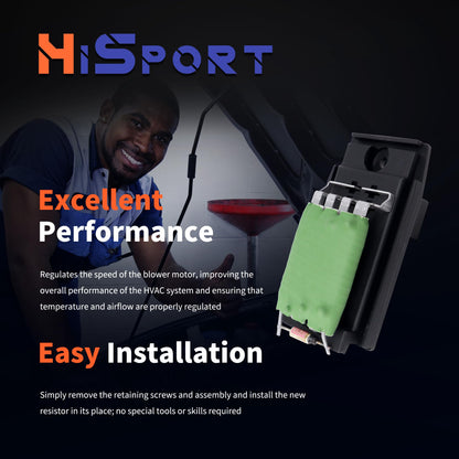 HiSport Blower Motor Resistor Control Module 3M5Z18591BA - Compatible with Ford Contour 1997-2000 Focus 2000-2007 Transit Connect 2010-2013 Mercury Cougar 1999-2002 Mystique 1997-2000