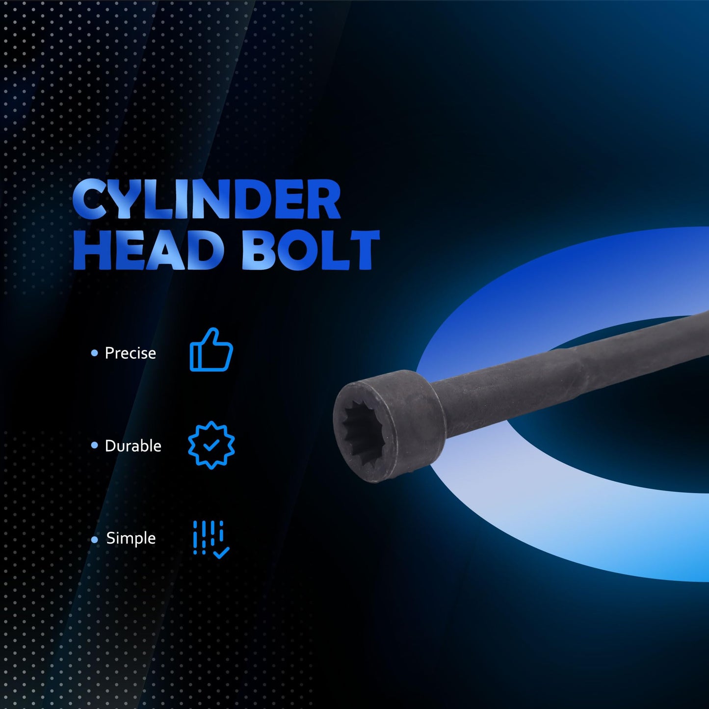 HiSport ES71183 Engine Cylinder Head Bolt Set - Compatible with Toyota Highlander 2001-2007 Camry 2002-2006 Solara 2002-2006 RAV4 2001-2005 2.0L 2.4L