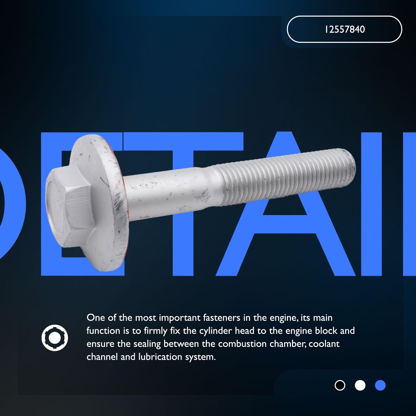 HiSport Engine Cylinder Head Bolt - Compatible with Gen. 3 4 LS Engines Only Except for LS7/LS9. 4.8L 5.3L 6.0L 6.2L LS1 LS2 LS3 LS6 L99 LM7 LR4 LMG LQ4 LQ9 L96 - Replace 12557840