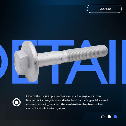 HiSport Engine Cylinder Head Bolt - Compatible with Gen. 3 4 LS Engines Only Except for LS7/LS9. 4.8L 5.3L 6.0L 6.2L LS1 LS2 LS3 LS6 L99 LM7 LR4 LMG LQ4 LQ9 L96 - Replace 12557840