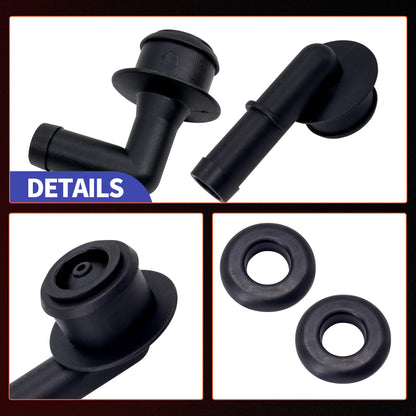 HiSport PCV CCV Vent Valve Elbow with Grommet - Compatible with Jeep Grand Cherokee 4.0L 2000 2001 2002 2003 2004 - Replace 53013360AA