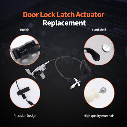 HiSport Side Door Latch with Cable AC2Z-15264A26-B Compatible with Ford E150 E250 E350 Econoline Van 1992-2014 Replaces AC2Z15264A26B