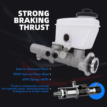 HiSport 472013D380 Brake Master Cylinder with Reservoir and Cap Compatible with Toyota 4Runner 1996 1997 1998 1999 2000, L4 2.7L/V6 3.4L Replacement Part M390367