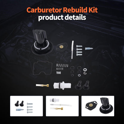 HiSport Carburetor Rebuild Kit - Compatible with Yamaha Big Bear 400 Bruin 350 Grizzly 350 400 450 Kodiak 400 450 Wolverine 350 450