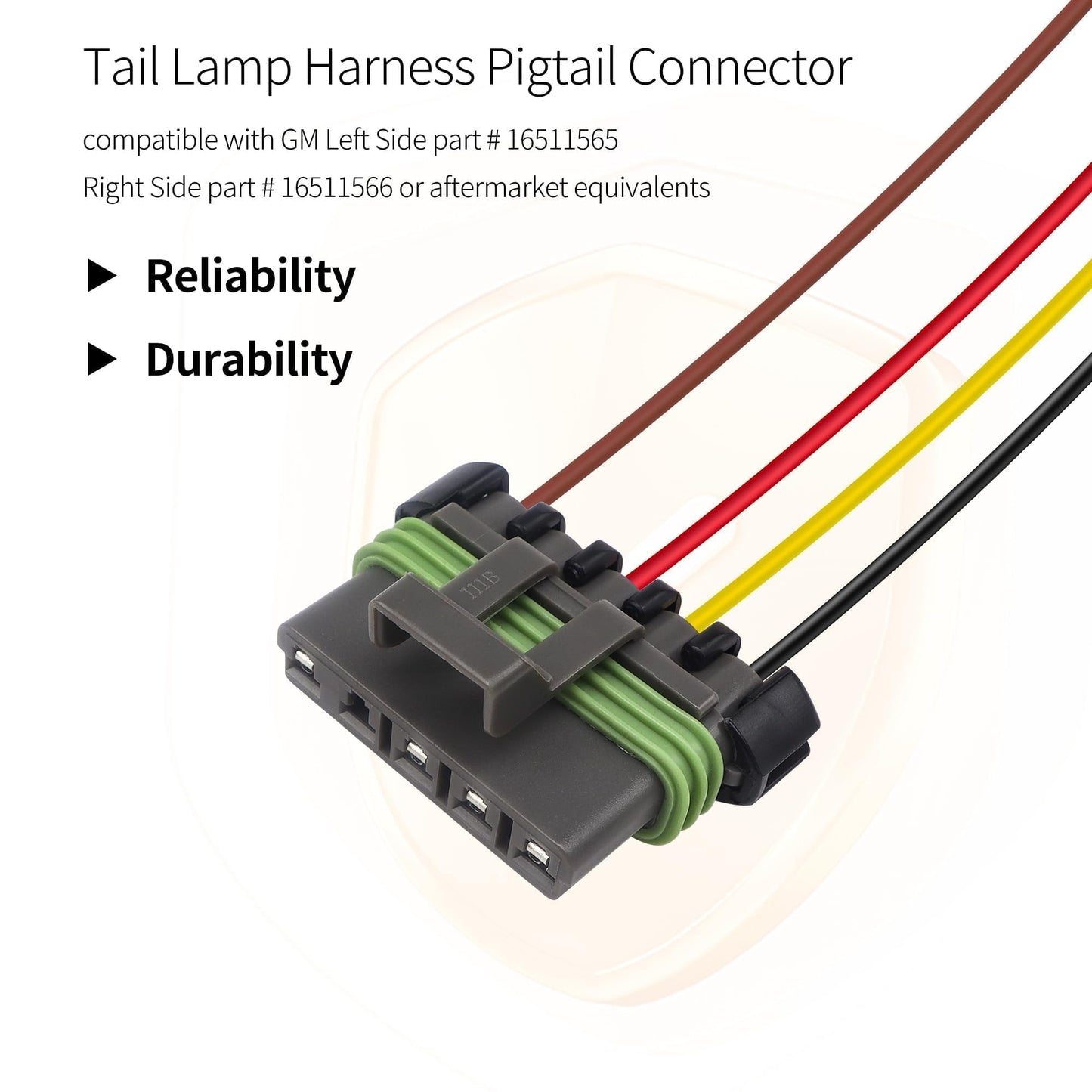 HiSport 15305873 Truck Tail Light Circuit Board Connector Compatible with Cadillac Escalade, Chevrolet Blazer C1500 Pickup Suburban Silverado 1500 Tahoe, GMC Jimmy Sonoma, Oldsmobile Bravada