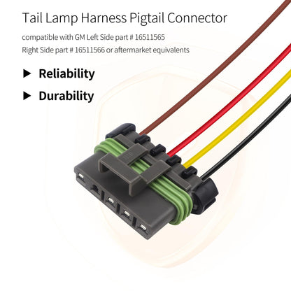 HiSport 15305873 Truck Tail Light Circuit Board Connector Compatible with Cadillac Escalade, Chevrolet Blazer C1500 Pickup Suburban Silverado 1500 Tahoe, GMC Jimmy Sonoma, Oldsmobile Bravada