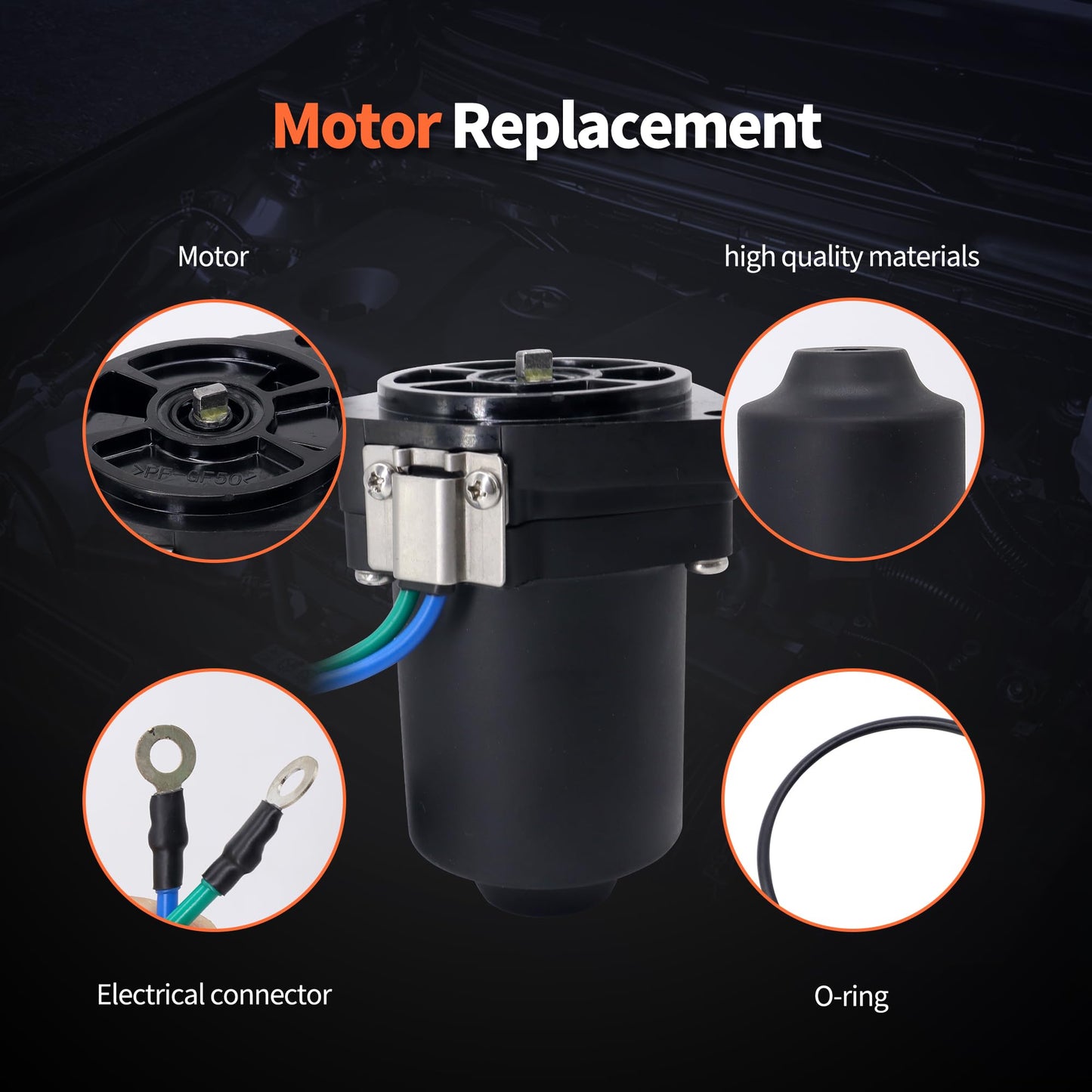 HiSport 63P438 Boat Engine Tilt Trim Motor - Compatible with Yamaha Models F150JA F150JB F150LA F150LB F150TJR F150TLR F150TXR F150XA F150XB LF150TXR LF150XA LF150XB 150HP 2012-2018