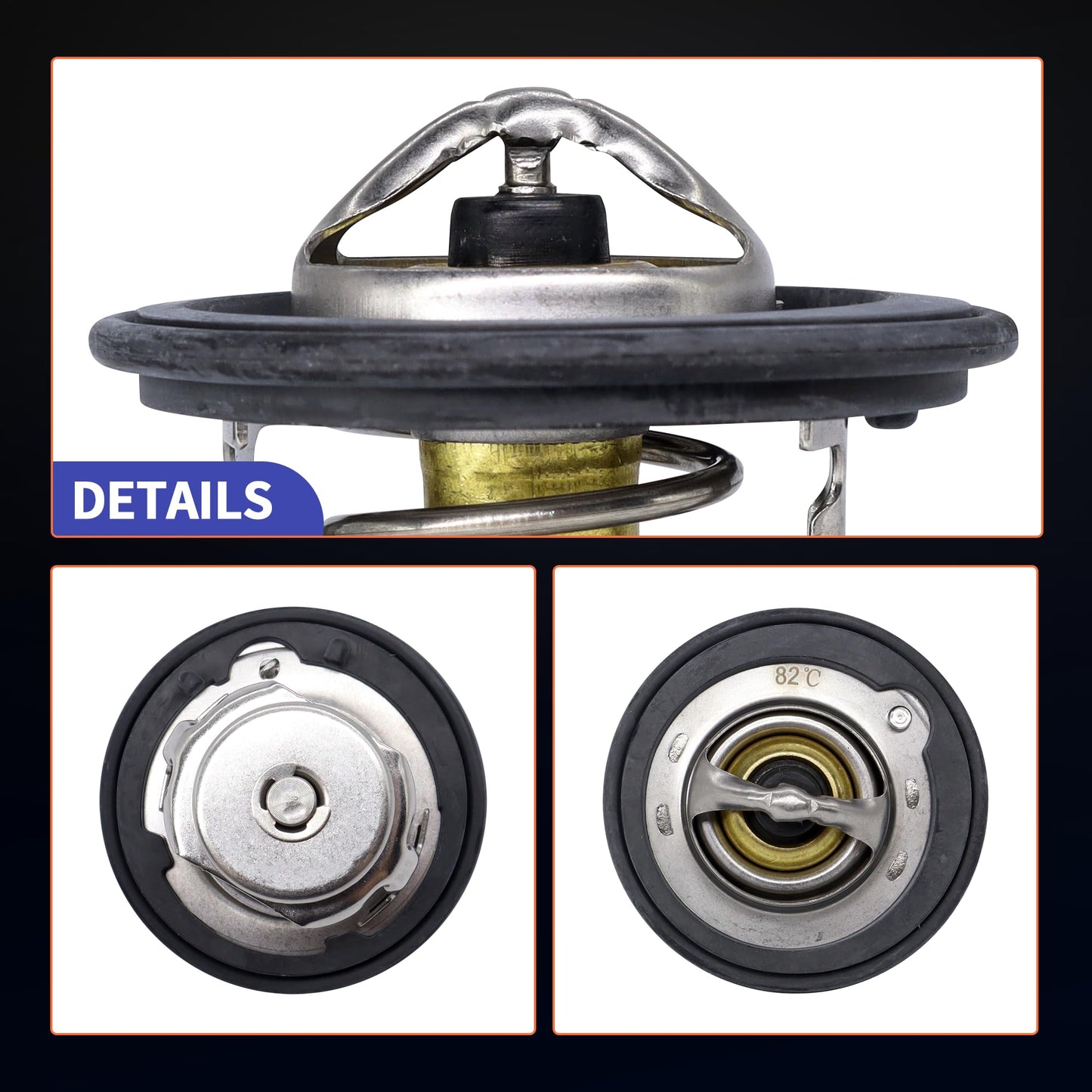 HiSport Thermostat Assembly - Compatible with Honda Civic 2006-2015 - Replace 19301-RNA-315