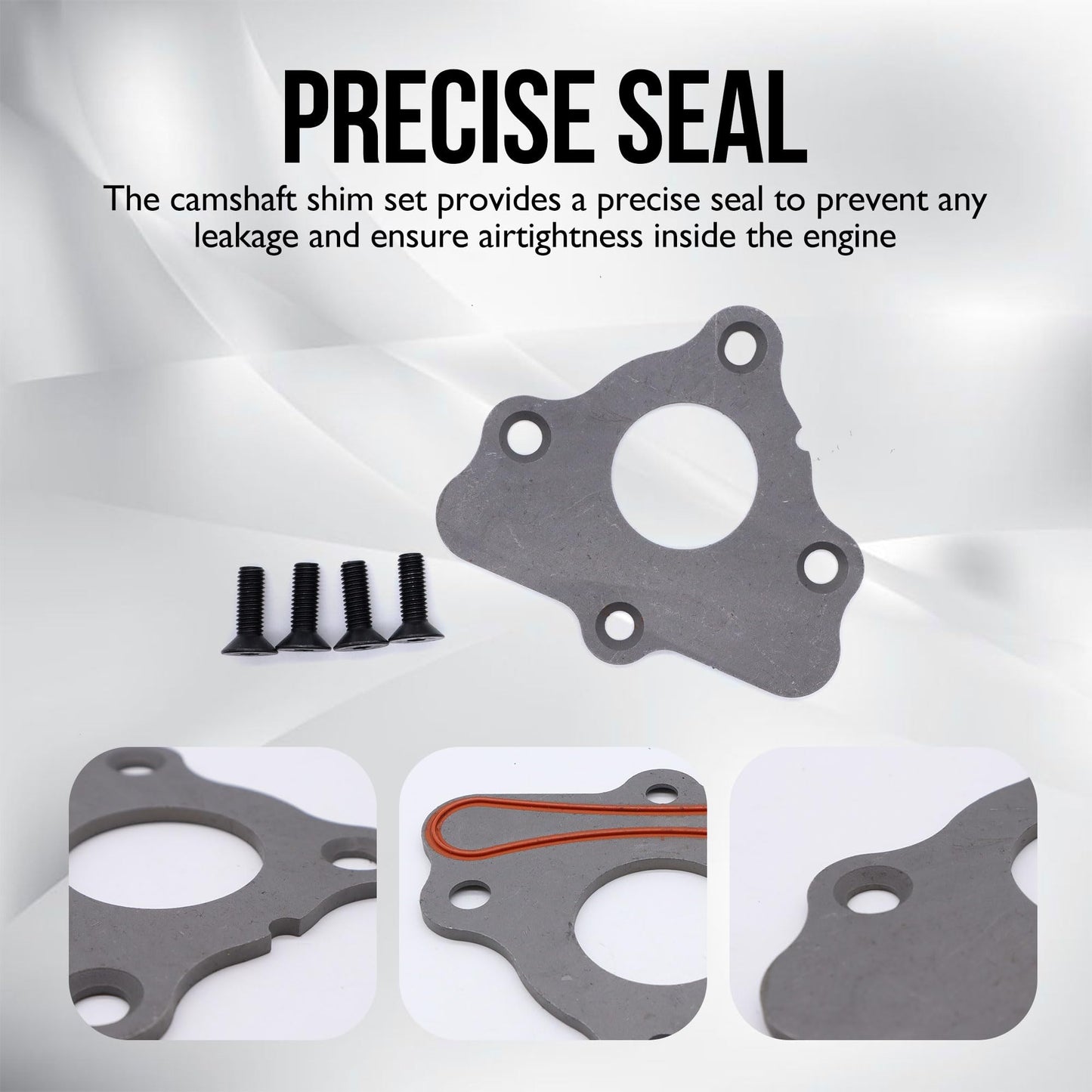 HiSport 12589016 Camshaft Retainer Plate Gasket - Compatible with Chevy III IV 4.8 5.3 5.7 6.0 6.2 LS LS1 LQ9 1997-2020 - Replace 12556437 551219