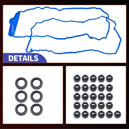 HiSport Engine Valve Cover Gasket Set - Compatible with GMC Acadia 3.6L V6 3564cc 217cid 2007-2008 - Replace VS50726R