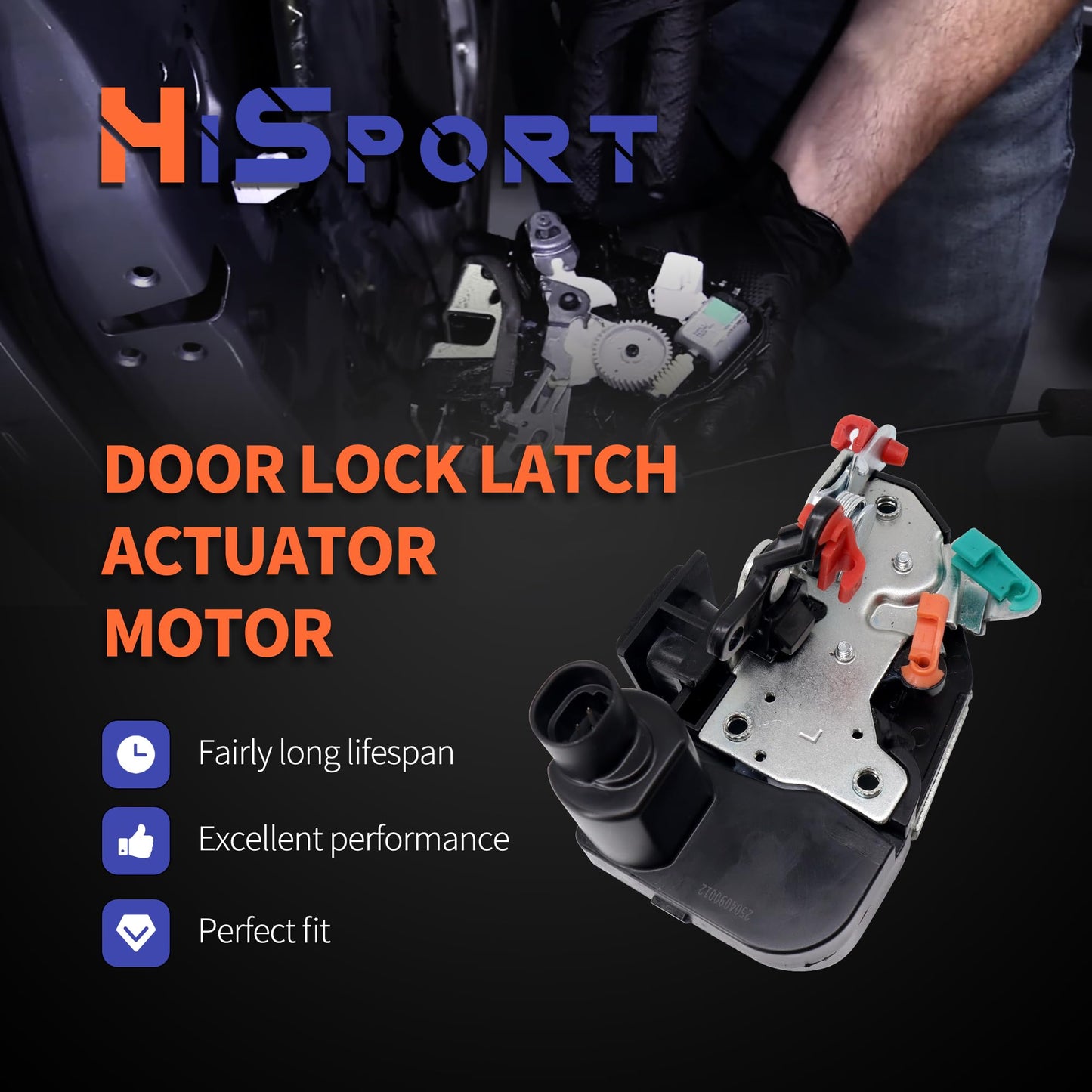 HiSport Door Lock Latch Actuator Motor Front Driver Side 931634 931-634 Compatible with Dodge Ram 1500 2500 3500 Pickup 1994-2002, Replacement for 55076291AB 55075357 55076077