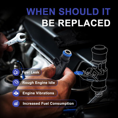 HiSport Fuel Injectors 6PCS Compatible with Buick Chevrolet GMC Hummer Isuzu i-290 i-350 i-370 Ascender H3 Rainier Colorado LUV Trailblazer EXT Canyon Envoy XL XUV Replace FJ319 12569573