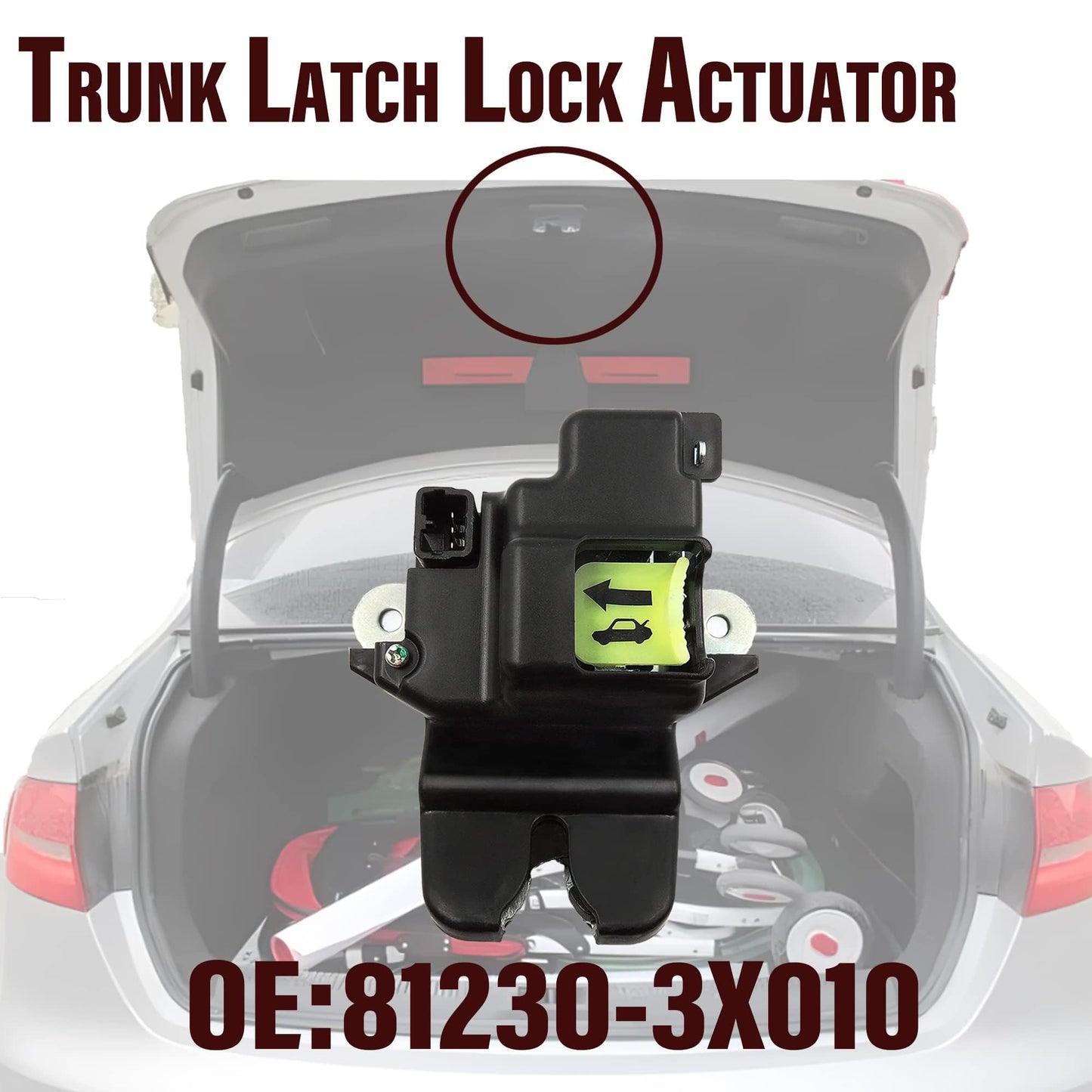 HiSport Rear Trunk Lock Actuator - Compatible with Hyundai Elantra 2.0 1.8L 2011 2012 2013 2014 2015 2016 Tailgate Hatch Lock Actuator Assembly