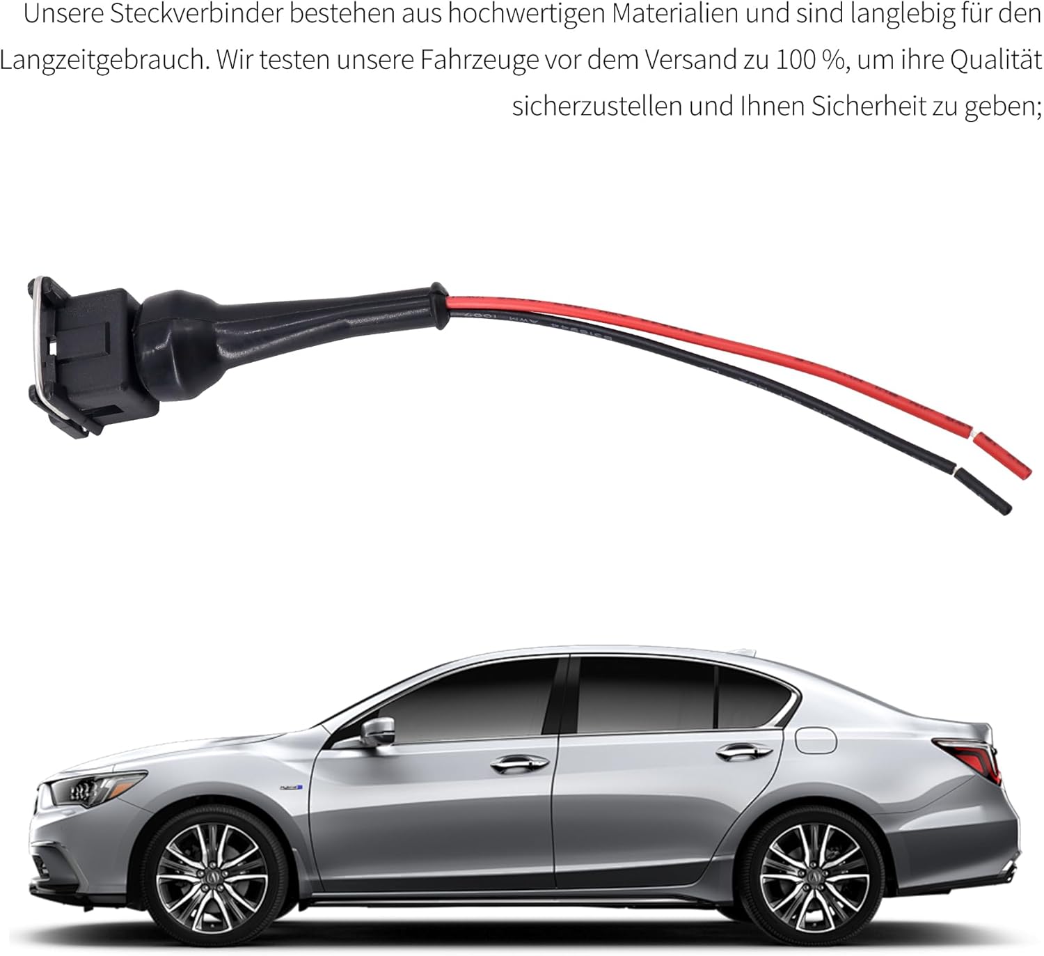 HISports Einspritzdüsen Stecker Einspritzdüse Benziner EV1-3-H Kraftstoffeinspritzdüsenstecker, wasserdicht für Kraftstoffeinspritzdüsenanschluss，2-Wege-Einspritzdüsen for Bosch EV1 OBD1 2 Stück