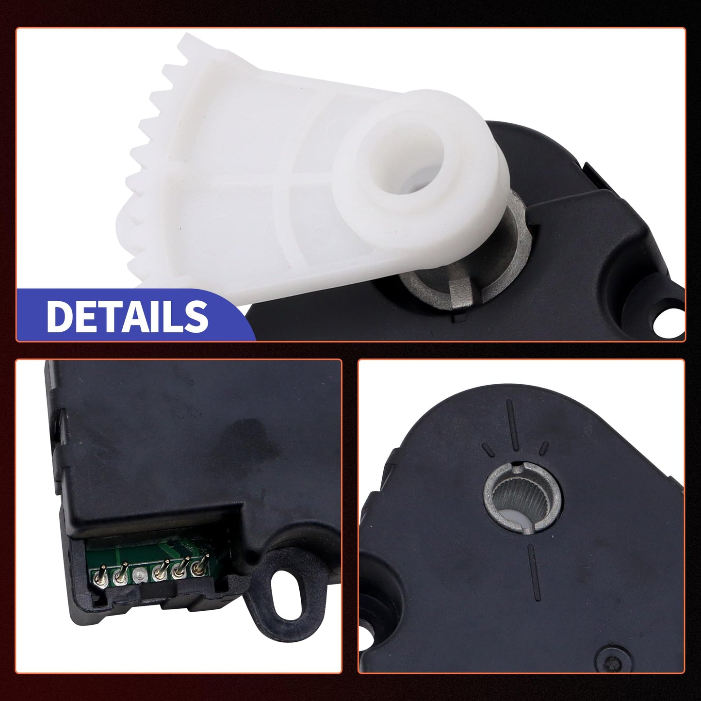 HiSport 604-110 HVAC Heater Blend Door Actuator - Compatible with Buick Rainier 2004-2007 GMC Envoy 2003-2009 Isuzu Ascender 2003-2008 Replaces 604110 52402610 89018675 89018384