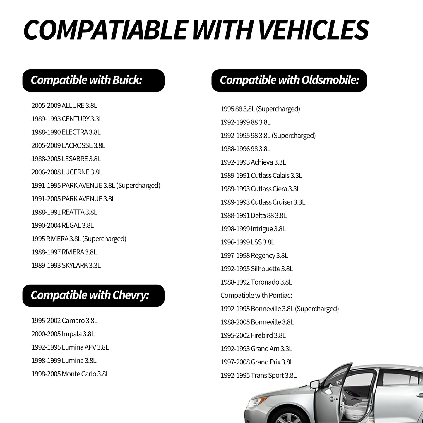 HiSport VS50080R Valve Cover Gasket Seal - Compatible with Buick Chevry Oldsmobile Pontiac Allure Century Electra Lacrosse Lesabre Lucerne Park Avenue Reatta Regal Riviera 1988-2009 3.3L 3.8L Engine