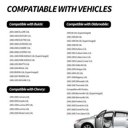 HiSport VS50080R Valve Cover Gasket Seal - Compatible with Buick Chevry Oldsmobile Pontiac Allure Century Electra Lacrosse Lesabre Lucerne Park Avenue Reatta Regal Riviera 1988-2009 3.3L 3.8L Engine