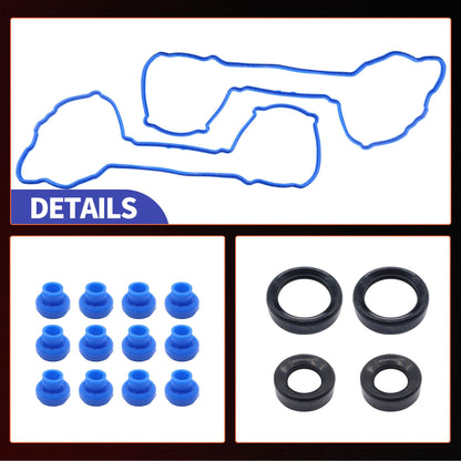 HiSport Engine Valve Cover Gasket Set - Compatible with Ford Edge Explorer F-150 Flex Mustang Police Interceptor Sedan Taurus Transit-150 Transit-250 Transit-350 Transit-350 HD - Replace VS50814R