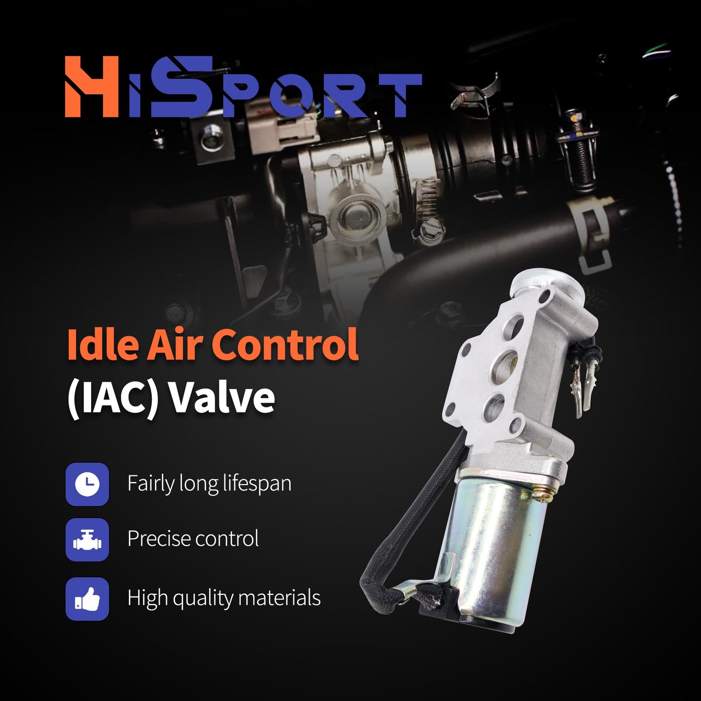 HiSport AC87 Idle Air Control(IAC) Valve - Compatible with Nissan D21 Pickup Ichi Van NP300 Pickup Replaces 2H1258 237810F300