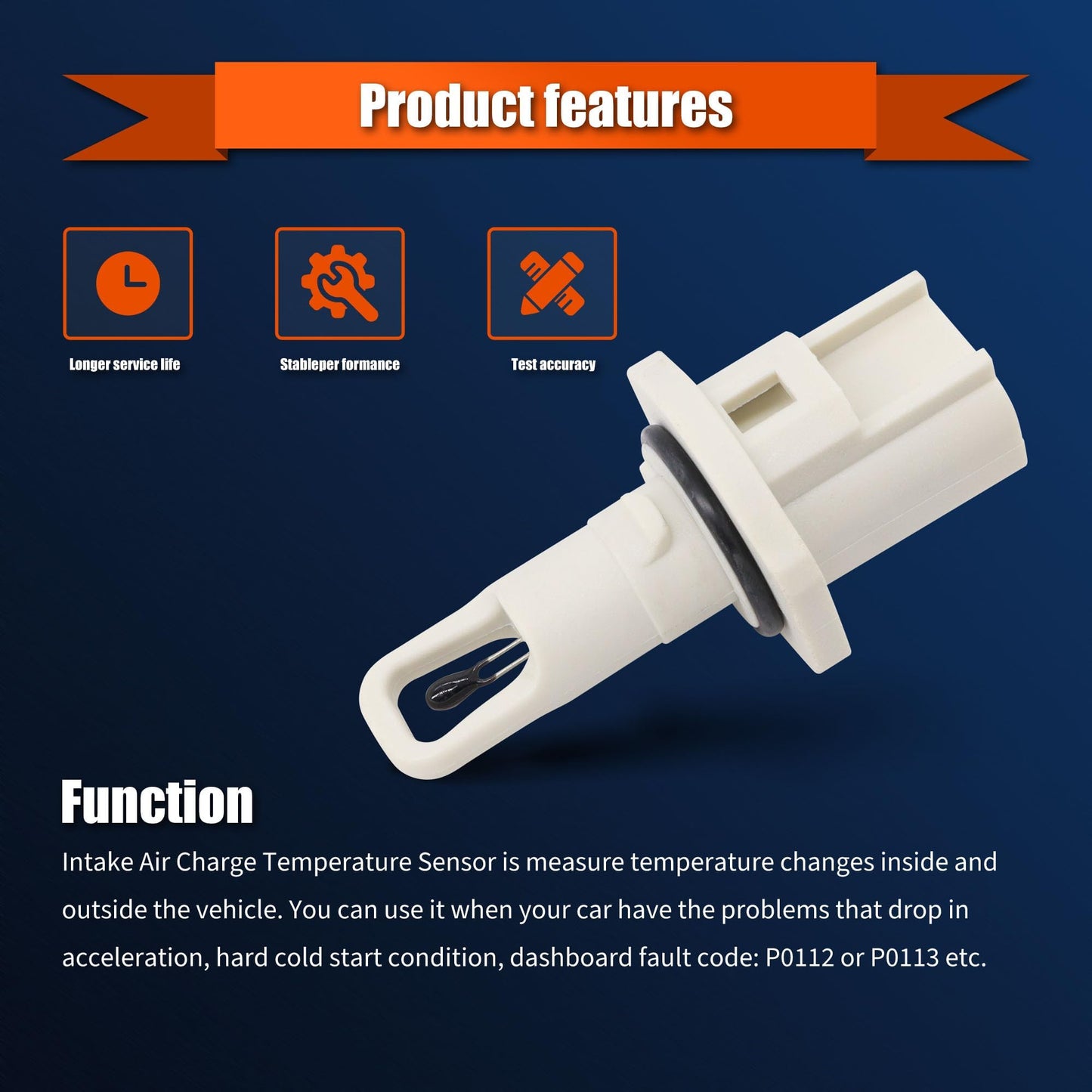 HiSport Air Charge Temperature Sensor Compatible with Ford Bronco Contour Crown Victoria F Super Duty F-150 F-250 F-350 Taurus Thunderbird Windstar Lincoln Town Car Mercury Cougar Grand Marquis DY720