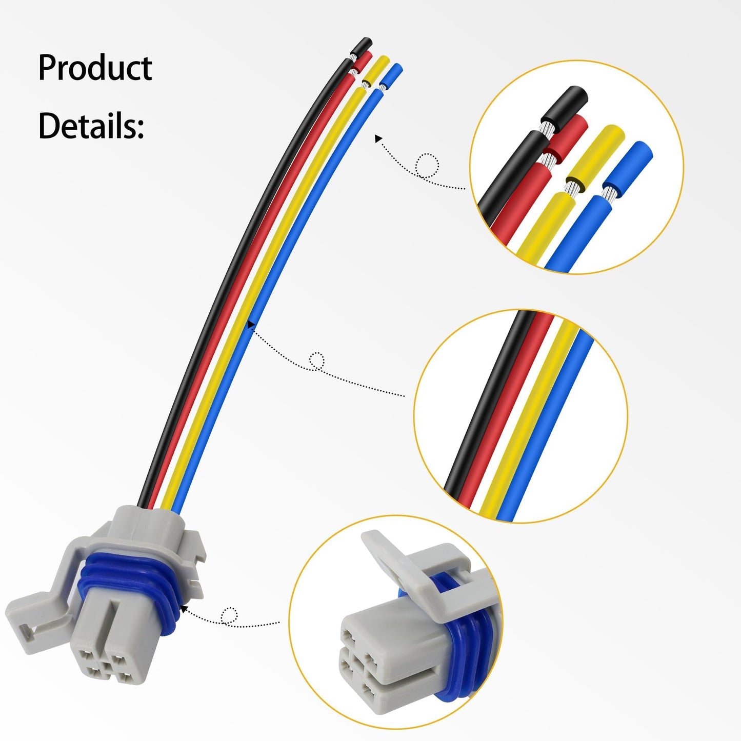HiSport 15305960 Oxygen O2 Sensor Connector Compatible with Buick Allure Century Enclave Lacrosse Lucerne Rainier Regal Rendezvous Terraza, Cadillac Isuzu Oldsmobile Pontiac Saturn Chevrolet SAAB GMC