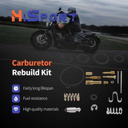 HiSport Carburetor Carb Rebuild Kit - Compatible with Honda Sportrax 90 TRX90 2x4 1999-2006 Replaces 16155-GZ5-000