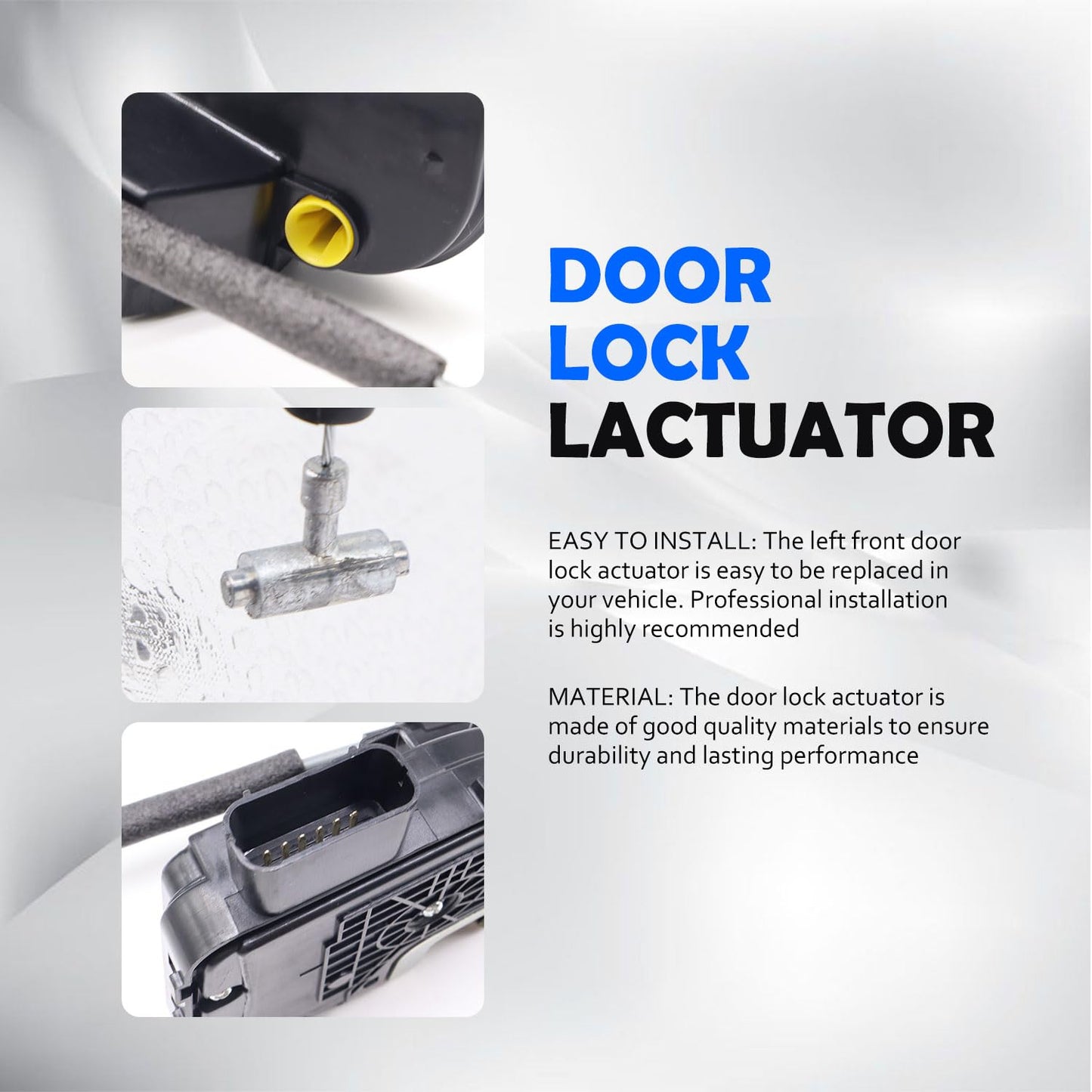 HiSport Front Left Driver Side Door Lock Actuator - Compatible with Hyundai Sonata 2011-2015 Replaces 81310-3S010 813103S010