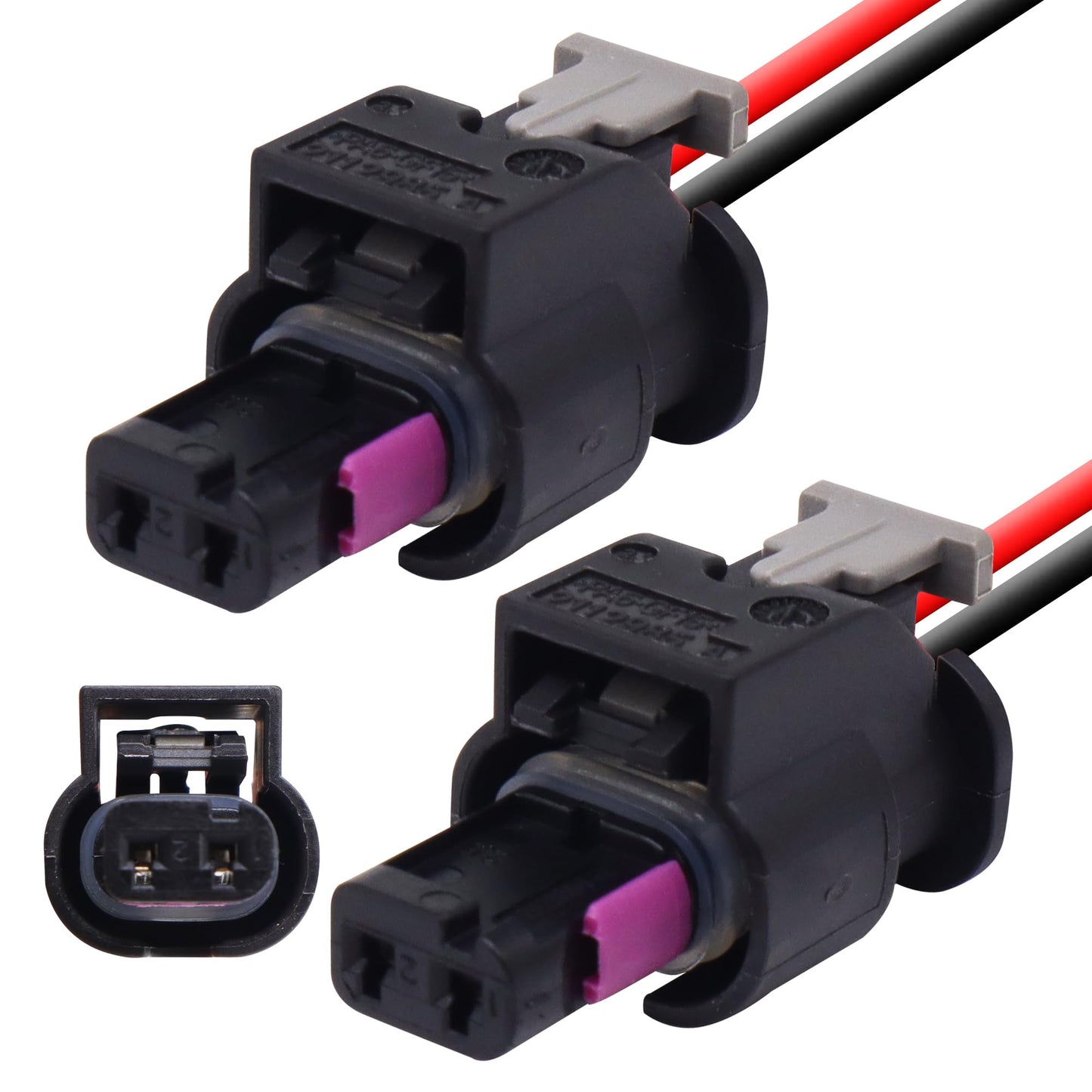 HiSport 2PCS Side Front/Rear Marker Light Connector Wire Harness Replacement for Dodge Charger 2015-2023,Compatible with Chrysler 300 2015-2023