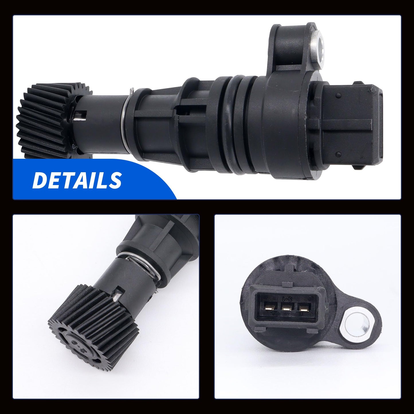 HiSport Transmission Output Speed Sensor Compatible with Hyundai Tiburon 2006-2008 Sonata 1999-2000 Elantra 2001-2006 Kia Optima 2001-2007 Spectra 2005 Replaces B113802020CA