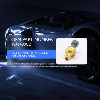 HiSport Exhaust Back Pressure Sensor - Compatible with International CXT Durastar Ford F-250/F-350/F-450/F-550 Super Duty Replaces 1846480C2