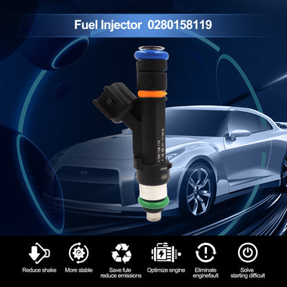 HiSport Fuel Injector 0280158119 6PCS Compatible with Jeep Wrangler 2007-2010 3.8L,Compatible with Dodge Grand Caravan 2008-2010 3.3/3.8L,Compatible with Chrysler Town & Country 2008-2010 3.3/3.8L