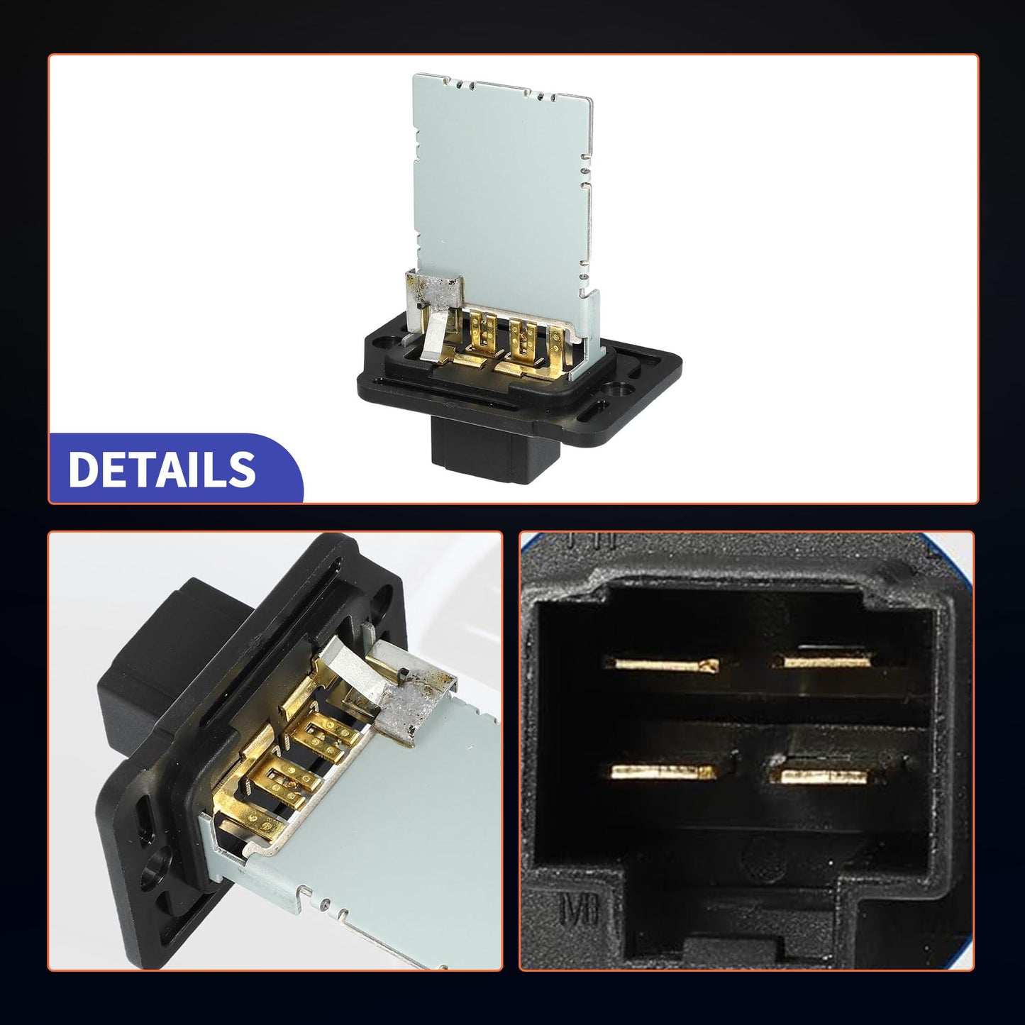 HiSport 971283K000 HVAC Blower Motor Resistor Compatible with Hyundai Elantra 2006-2013,Santa Fe 2012-2018,Sonata 2004-2014;Kia Forte 2014-2016,Forte5 2014-2016,Magentis,Optima,Rondo,Sedona,Sorento