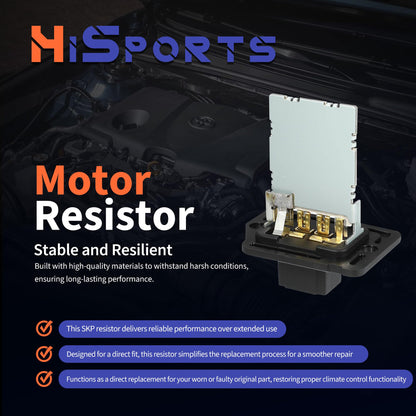 HiSport 971283K000 HVAC Blower Motor Resistor Compatible with Hyundai Elantra 2006-2013,Santa Fe 2012-2018,Sonata 2004-2014;Kia Forte 2014-2016,Forte5 2014-2016,Magentis,Optima,Rondo,Sedona,Sorento