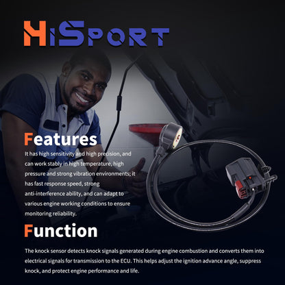 HiSport Knock Sensor Compatible with Ford Lincoln 1997-2007 Mercery Grand Marquis 2007-2011 Replaces XL3F12A699AA XL3Z12A699AA F8JL12A650JA KS57 SU2213 12A699 2421060
