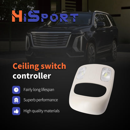 HiSport Overhead Console Dome Light - Compatible with Dodge Ram 1500 2500 3500 4500 5500 Accessories Replaces 1DK78BD1AA 1DK78TL2AA