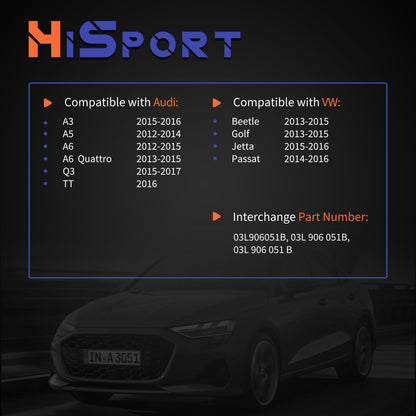 HiSport Difference Intake Air Pressure Sensor - Compatible with Audi A3 A5 A6 A6 Quattro Q3 TT Compatible with Volkswagen Beetle Golf Jetta Passat - Replace 03L906051B