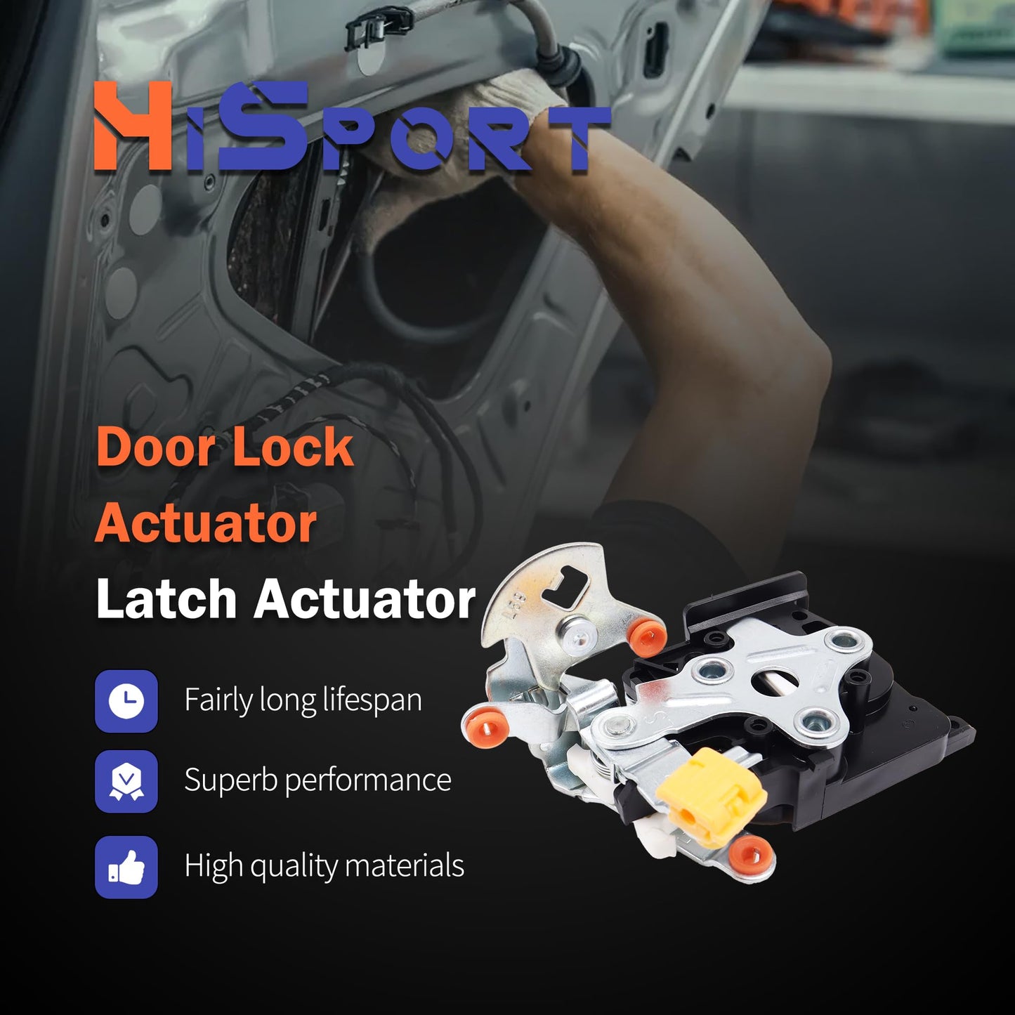 HiSport Door Latch Assembly LH Left Driver Front 15111447 Replacement for Buick Cadillac Chevy GMC Sonoma S10 Pickup Caprice Deville Roadmaster Cruiser