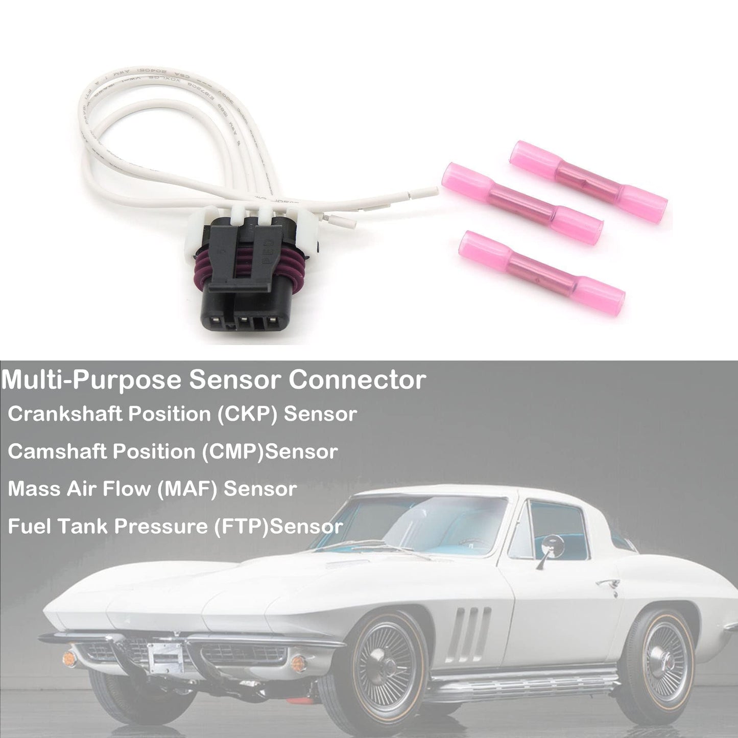 HiSport 13585316 Fuel Tank Pressure Sensor Connector, Crankshaft Position Sensor Connector Compatible with Acura Buick Cadillac Chevrolet Daewoo Dodge Eagle GMC Honda Hummer Hyundai Isuzu Kia PT2646