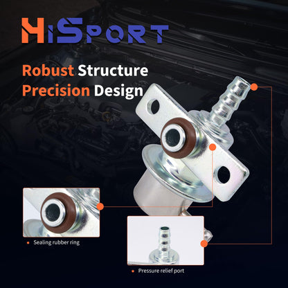 HiSport Fuel Pressure Regulator Auto Parts - Compatible with Ford Ranger 1999 2000 2001 2.5L Replacement for PR4156 F87Z-9F775-AA 47776261 FPD85