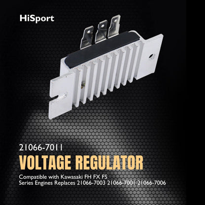 HiSport Voltage Regulator Rectifier - Compatible with Kawasaki FH & FX Series engine Replaces 21066-7011 21066-7001 21066-7003 21066-7006