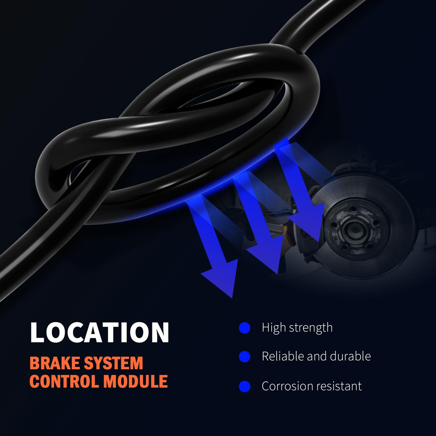 HiSport Front ABS Wheel Speed Sensor - Compatible with Mini Cooper 2002-2008, 34526756384 5S11087 SU12540 0844073 ALS2383 SS20123