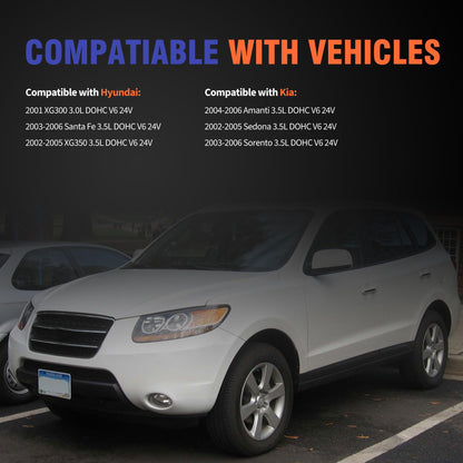 HiSport Engine Valve Cover Gasket Set - Compatible with Hyundai XG30 Santa Fe XG350 Compatible with Kia Amanti Sedona Sorento 3.5L 2001-2006 - Replace VS50658R1