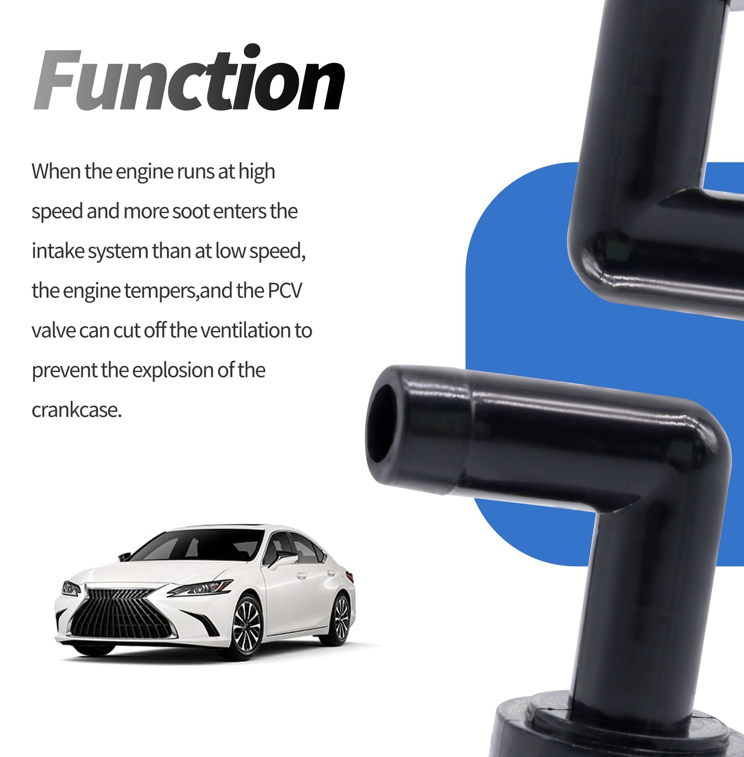 HiSport 045-0297 PCV Valve - Compatible with Lexus ES300 SC300 1992-1993 Toyota T100 1995-1998 Tacoma 1995-2003 Tundra 2000-2003 4Runner 1996-2002 Camry 1992-1993