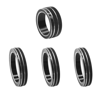 HiSport AC Climate Control Knob Cover Air Conditioner CD Switch Button Knob Compatible with Jeep Wrangler JL JLU Gladiator JT 4Pcs Black